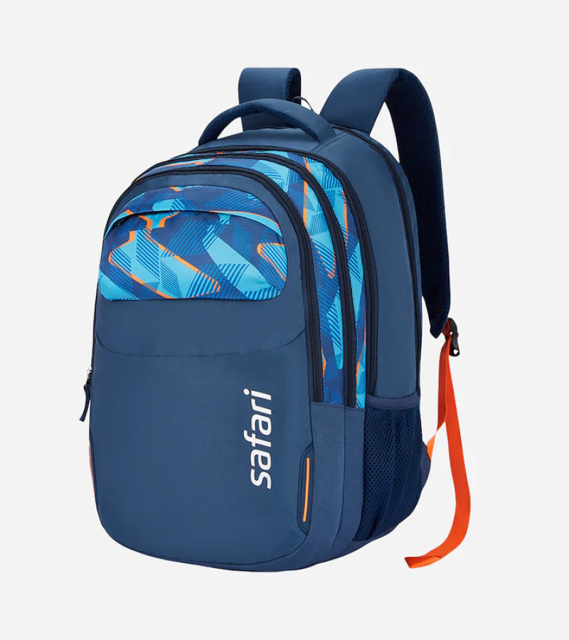 Safari Mega 13 43L Blue School Backpack with Easy Access Pockets