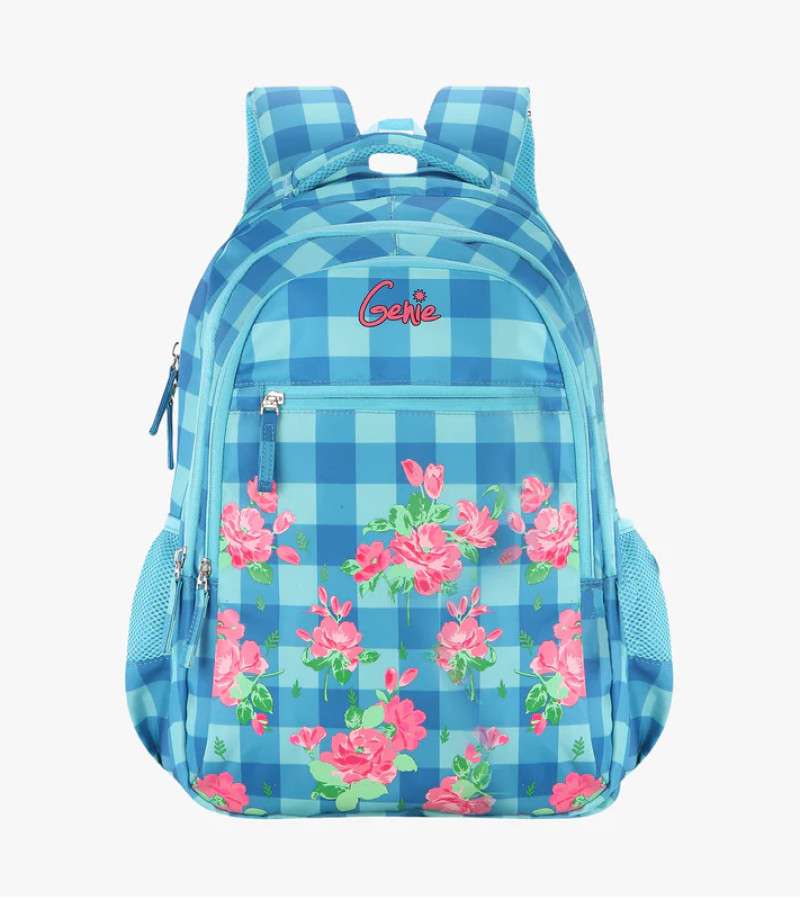 Genie Primrose 36L Blue School Backpack With Easy Access Pockets