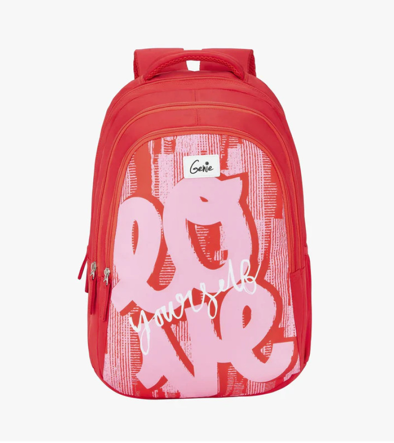 Genie Cherish 36L Red Laptop Backpack With Laptop Sleeve