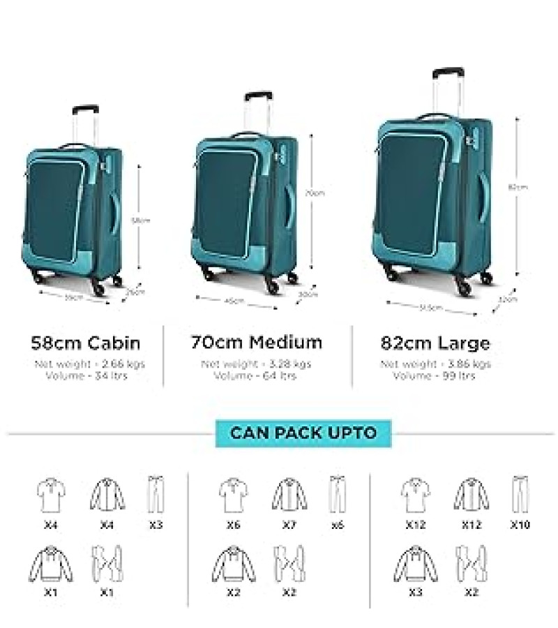 American Tourister Icor (Medium) 70Cms|Carry On Trolley Bag for Travel