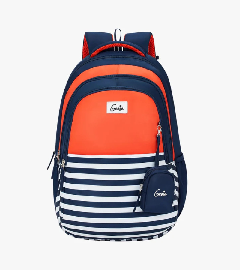 Genie Nautical Plus 36L Orange Laptop Backpack With Laptop Sleeve