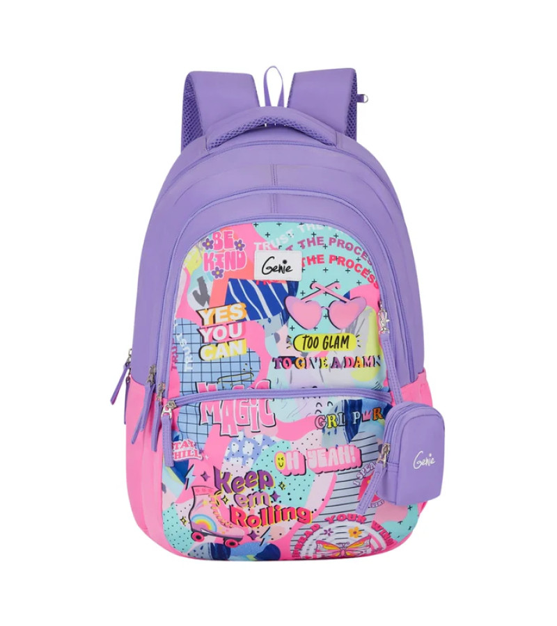 Genie Whimsy 36L Purple Laptop Backpack With Laptop Sleeve