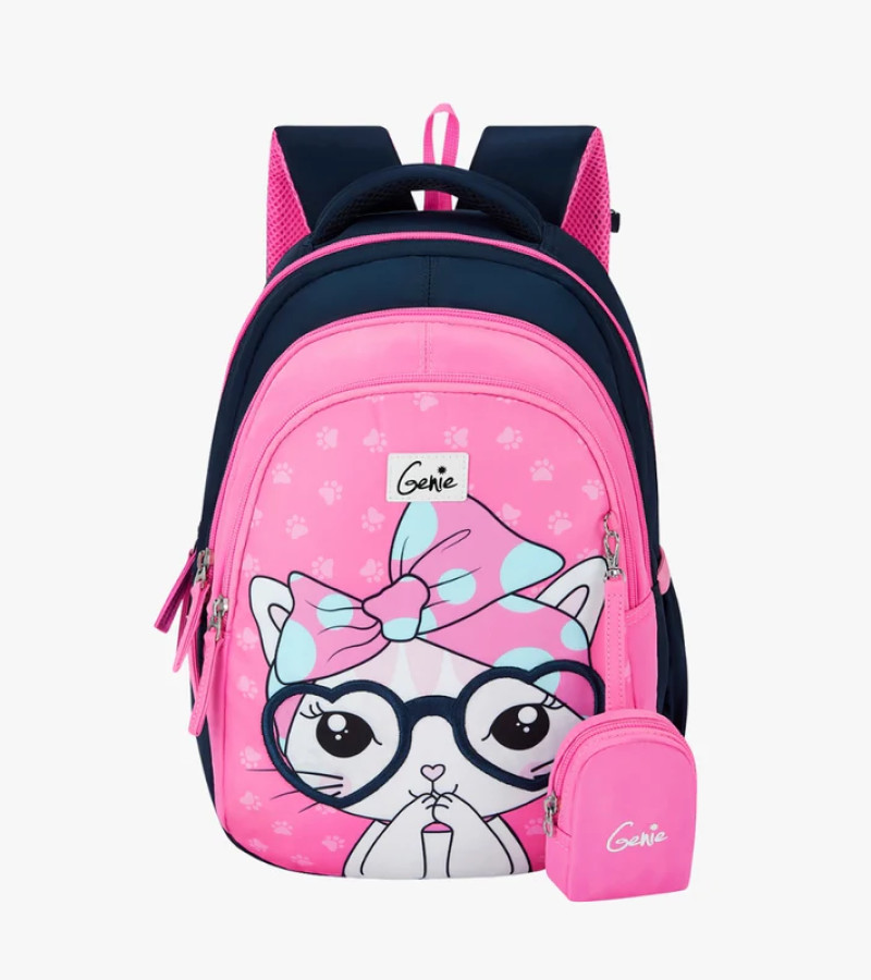 Paw Small Backpack for Kids - Pink With Comfortable Padding