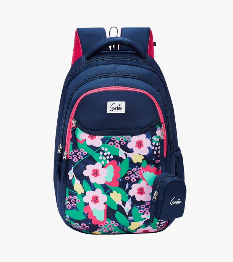 Genie Sweetpea 27L Navy Blue Juniors Backpack With Easy Access Pockets