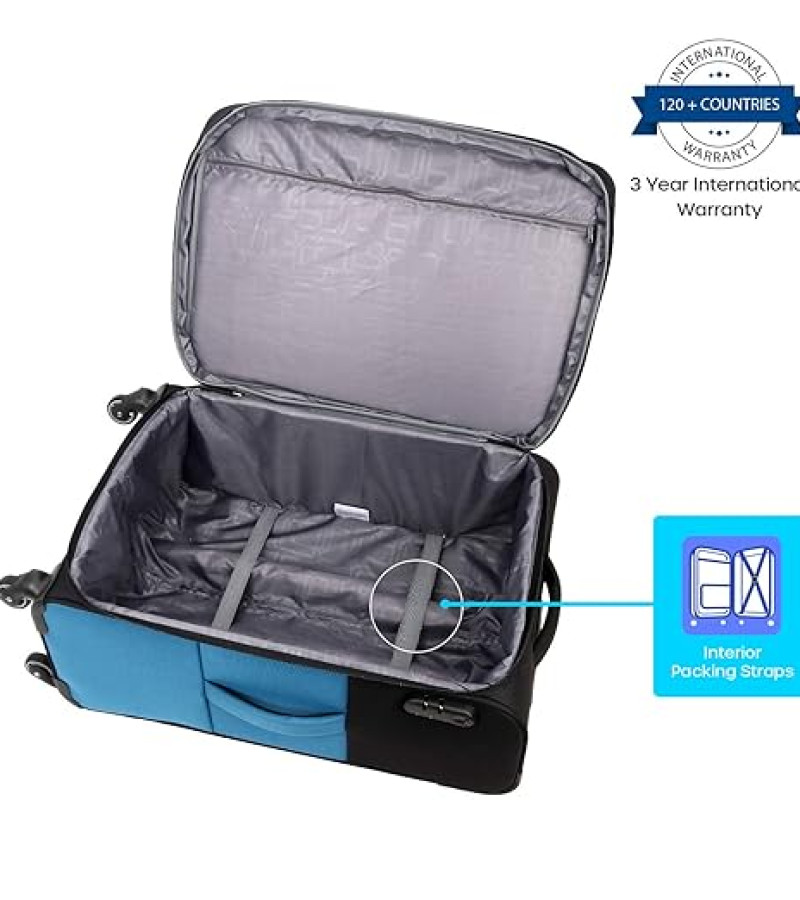 American Tourister Trolley Bag for Travel | Kansas 69 Cms Polyester Softsided Medium Luggage Bag