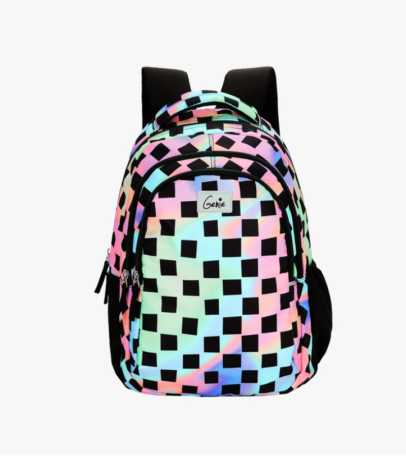 Genie Iridescence 27L Multicolor Juniors Backpack With Premium Fabric