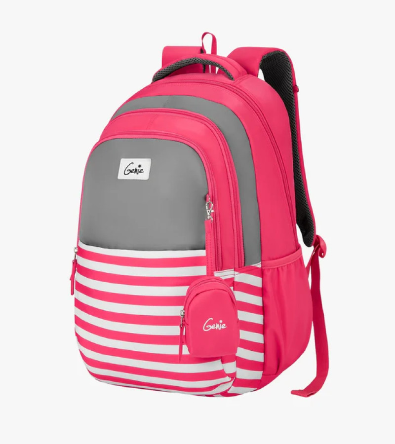 Genie Nautical Plus 36L Pink Laptop Backpack With Laptop Sleeve