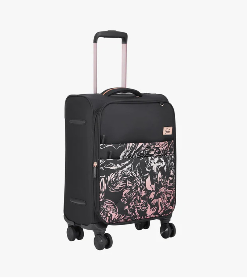 Genie Hazel Black Trolley Bag With Dual Wheels & TSA Lock