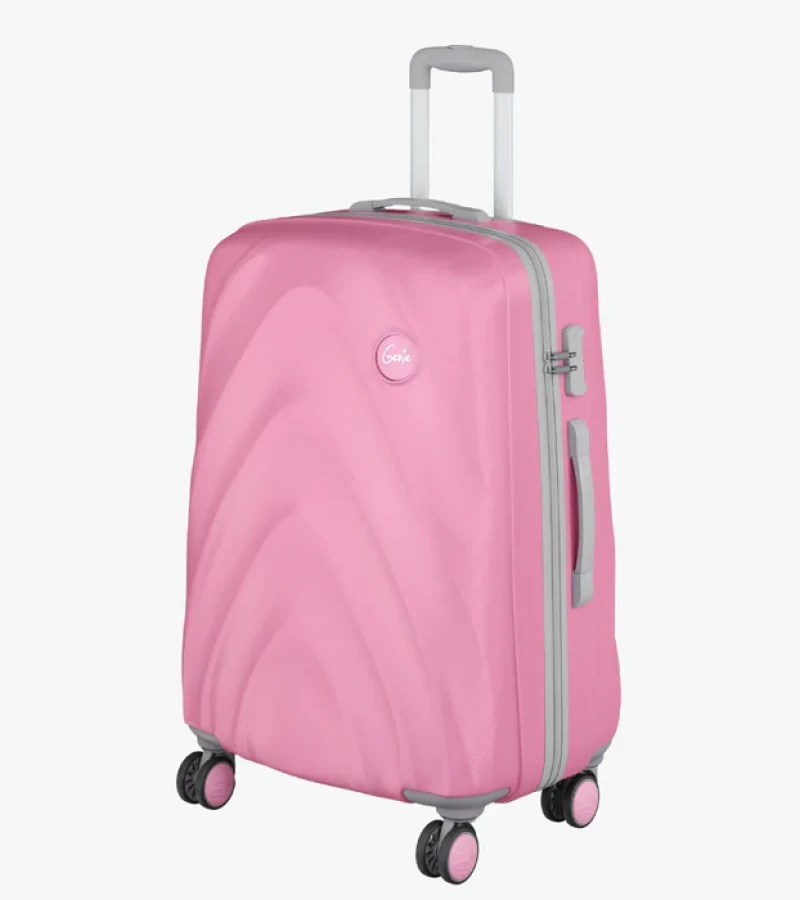 Genie Diana Bubblegum Pink Trolley Bag With Dual Wheels & Fixed Combination Lock