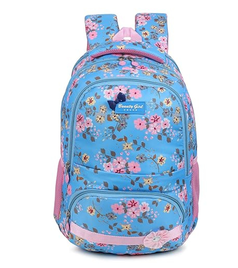 BEAUTY GIRLS 1531 Polyester Waterproof 30 L Floral Printed School