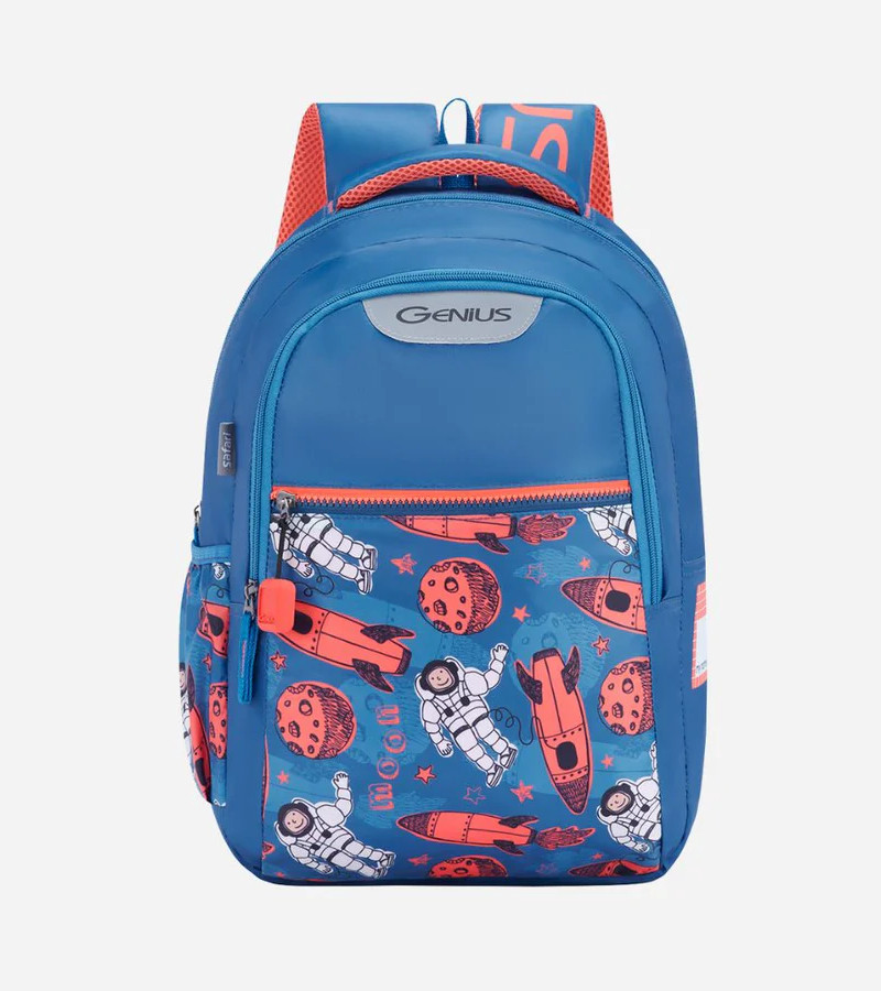 Genius by Safari Astro 23L Blue School Backpack with Name Tag