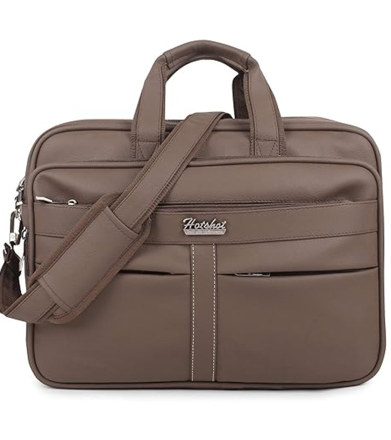 HOT SHOT 30 Ltrs Brown Laptop Messenger Bag (2018)