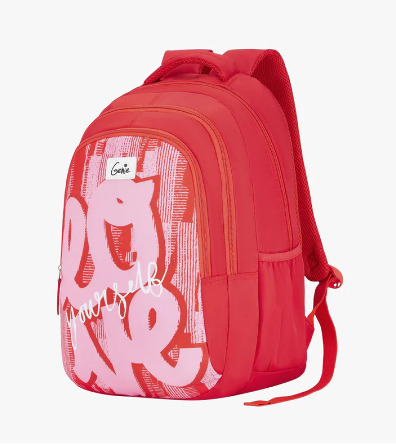 Genie Cherish 36L Red Laptop Backpack With Laptop Sleeve