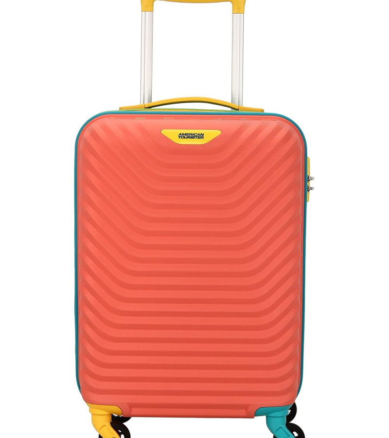 American Tourister Trolley Bag for Travel|Splash 55 Cms Polycarbonate Hardsided Small Cabin Luggage