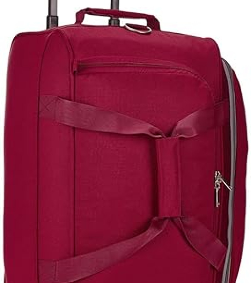 Skybags Cardiff Polyester 52 Cms Wheel Travel Duffle Bag (Red), 28 Centimeters