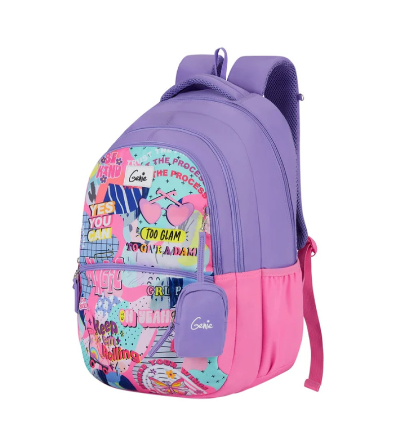 Genie Whimsy 36L Purple Laptop Backpack With Laptop Sleeve