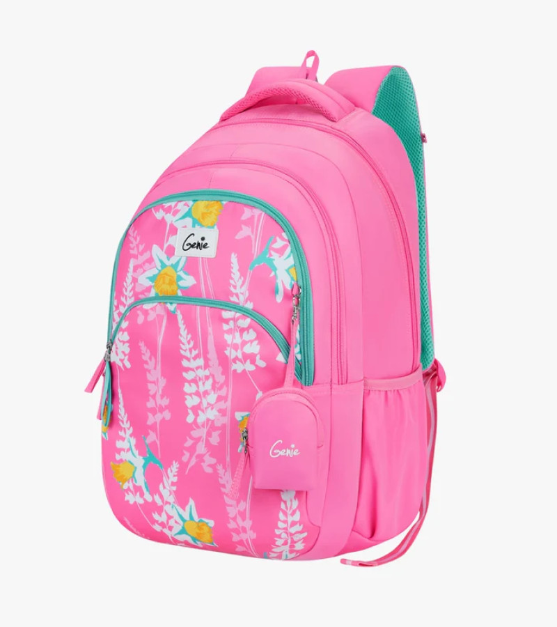 Genie Oliver 36L Pink Laptop Backpack With Laptop Sleeve