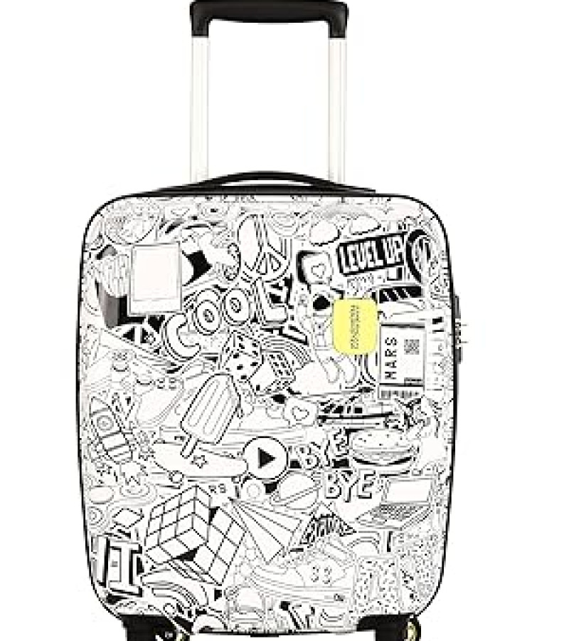 American Tourister Trolley Bag for Travel | Swag-ON 53 Cms Polycarbonate Hardsided Small Cabin Luggage Bag