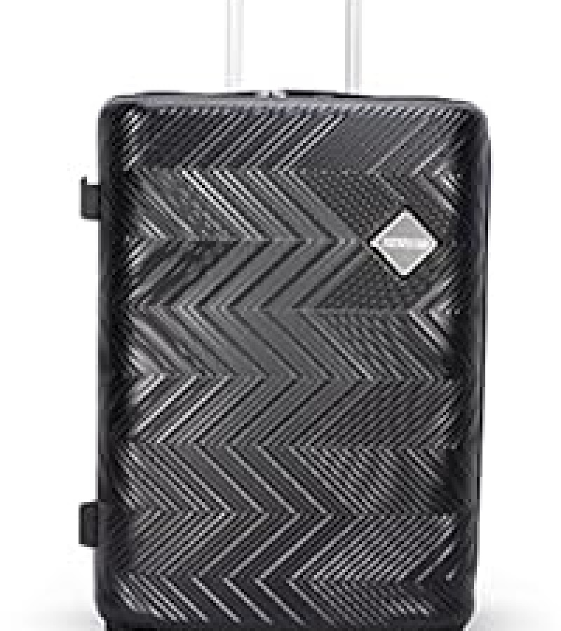 American Tourister Polycarbonate Texture 4 Wheels Hardsided Strolly/Luggage (Large 78 CM, Black)