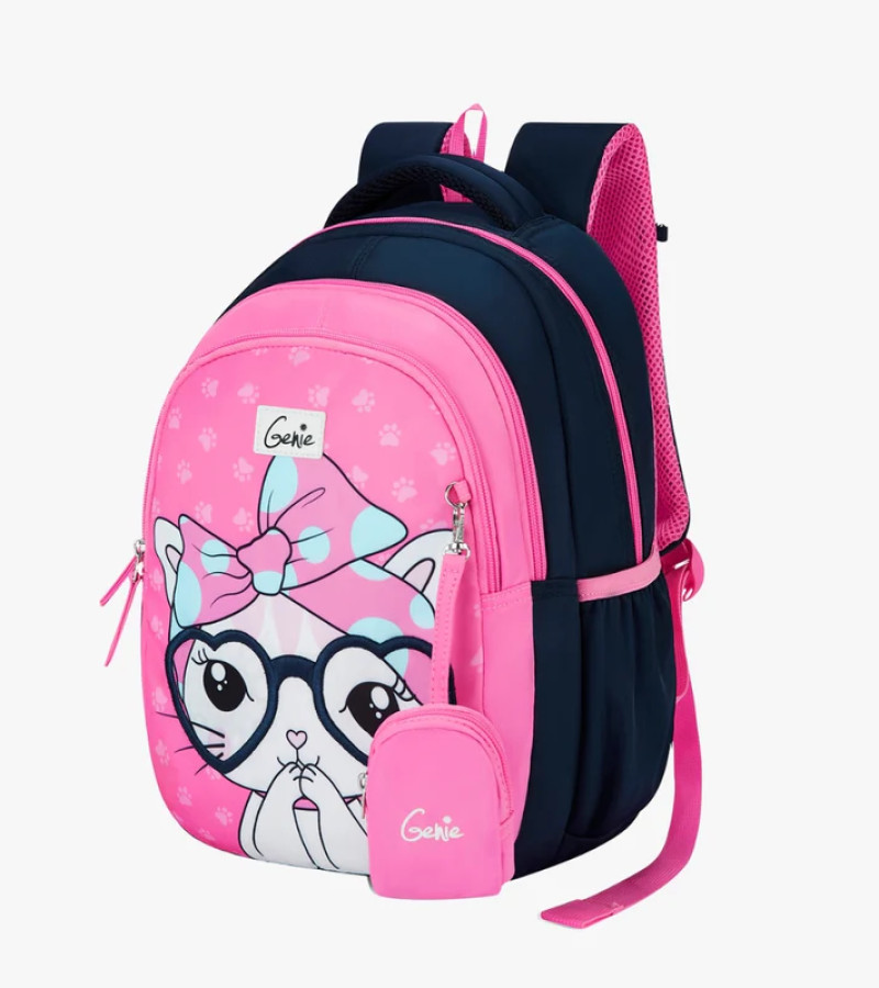 Paw Small Backpack for Kids - Pink With Comfortable Padding