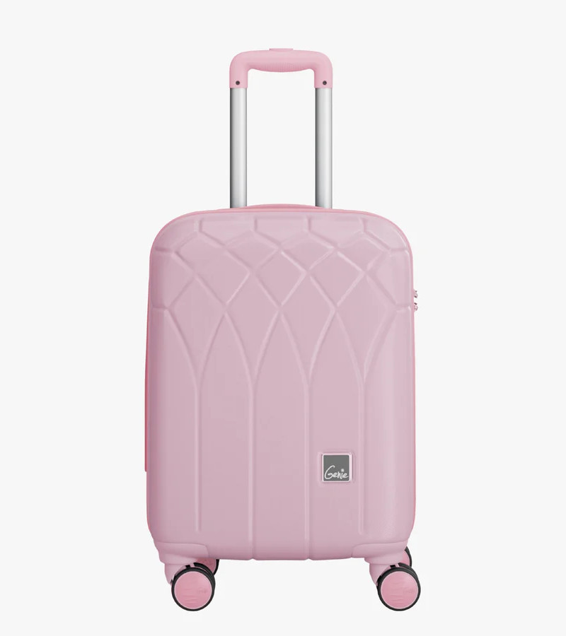 Genie Dew Marshmallow Pink Trolley Bag With Dual Wheels & TSA Lock