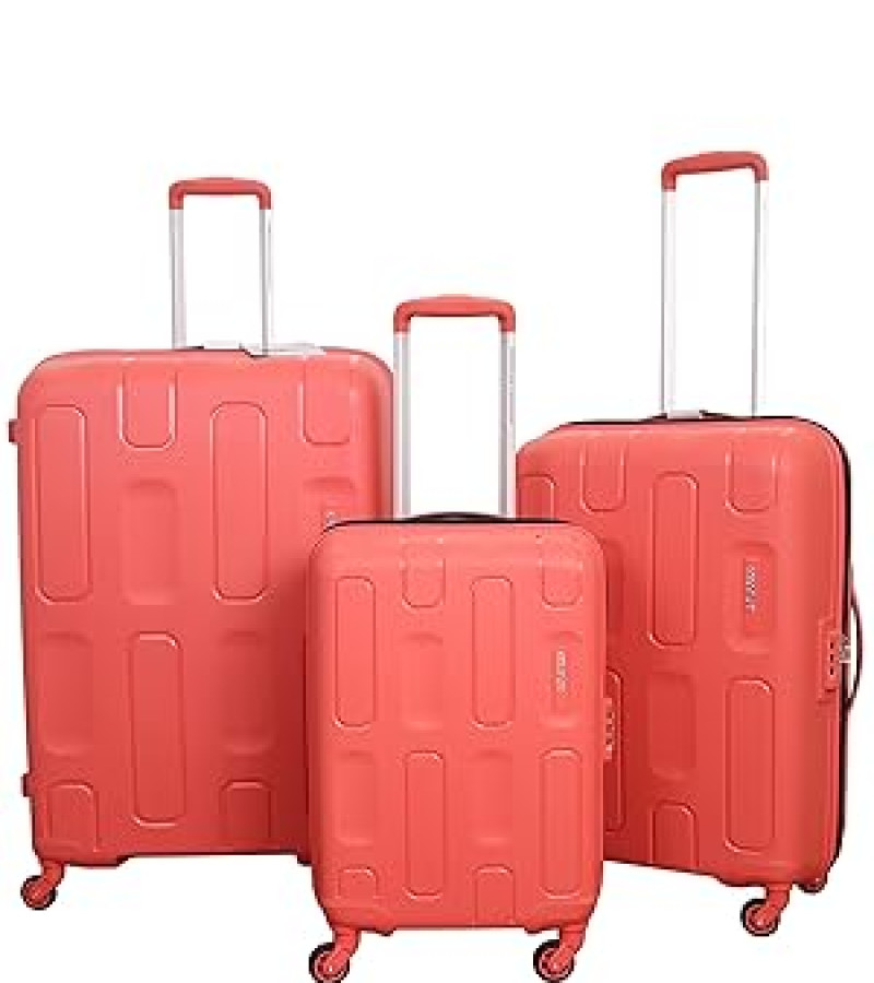 American Tourister Plastic 522 Hard 4 Spinner Wheel Luggage Set Of 3 Trolley 4 Wheel Luggage