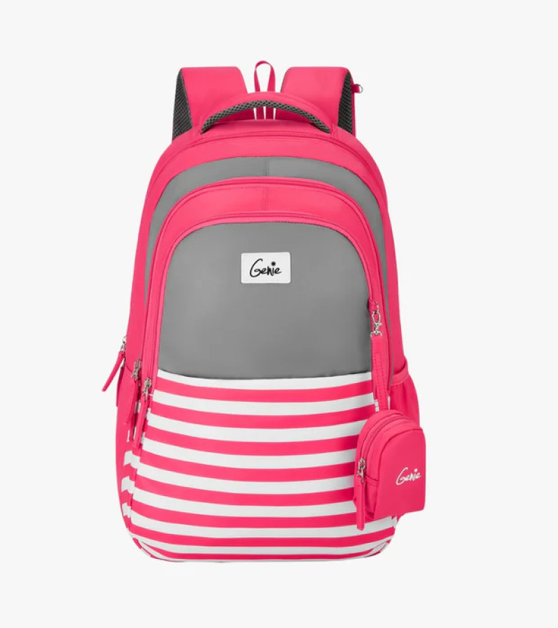 Genie Nautical Plus 36L Pink Laptop Backpack With Laptop Sleeve