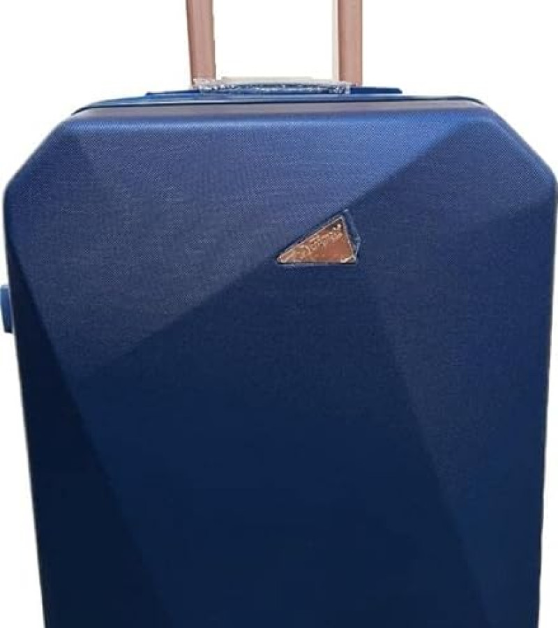 Da Tasche Flymate Paris Diamond Cut Hard Luggage (Medium-24INCH(66CM), Blue)