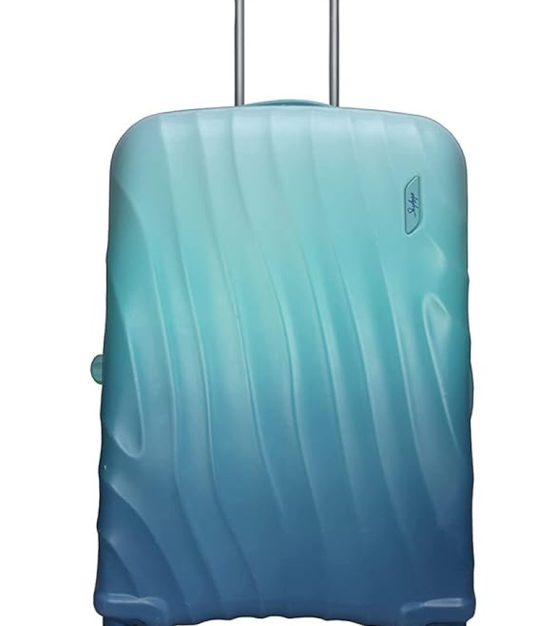 SKYBAGS Openskies Medium Polycarbonate Suitcase TSA Lock Hard Trolley (Blue)