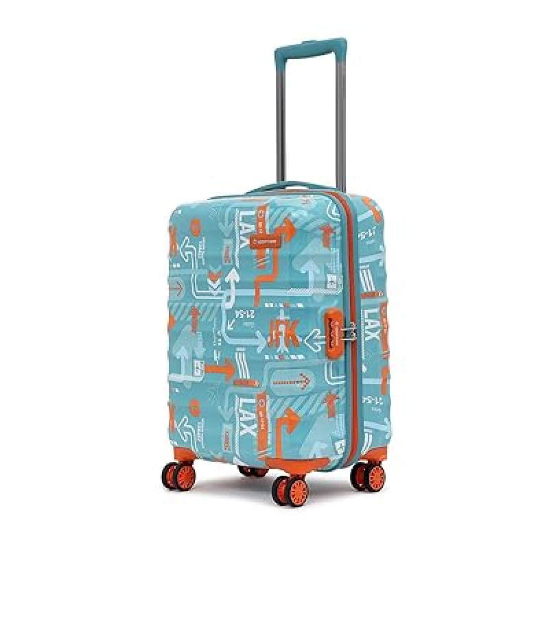 uppercase JFK (Small) 56cms | Hardsided Cabin Trolley Bag for travel |Eco Polycarbonate Printed Luggage |