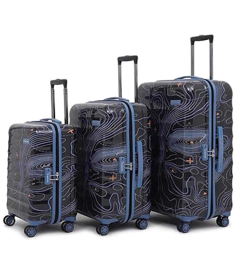 uppercase Topo Celeb Trolley Bag Set of 3 (S+M+L) | Hardsided Polycarbonate Printed Luggage