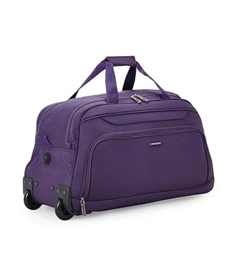 Aristocrat Polyester Solid Pattern Dart Duffle Trolly (H) 55